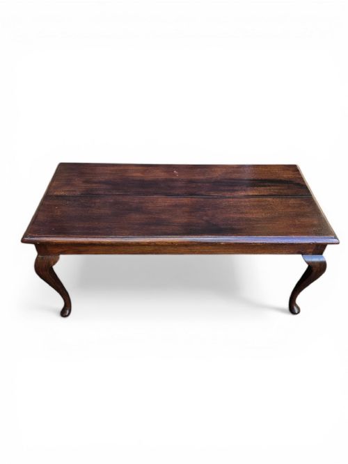ANTIQUE SOLID OAK COFFEE TABLE CABRIOLE LEGS C1910 - ADDITIONAL PHOTO 4