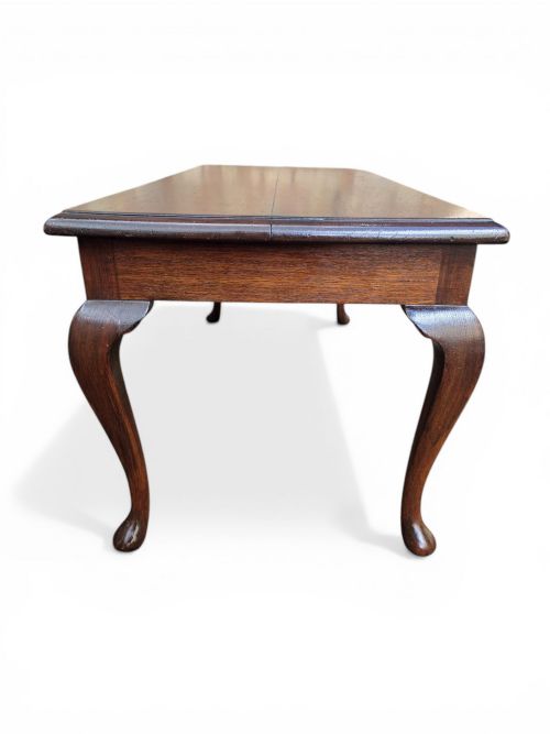 ANTIQUE SOLID OAK COFFEE TABLE CABRIOLE LEGS C1910 - ADDITIONAL PHOTO 5