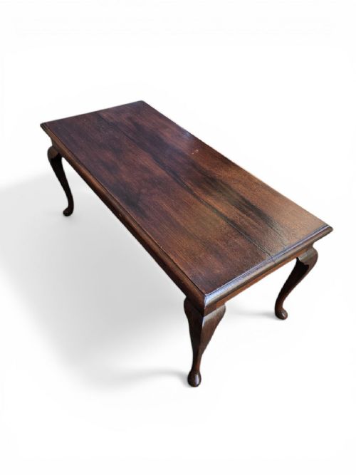 ANTIQUE SOLID OAK COFFEE TABLE CABRIOLE LEGS C1910 - ADDITIONAL PHOTO 6