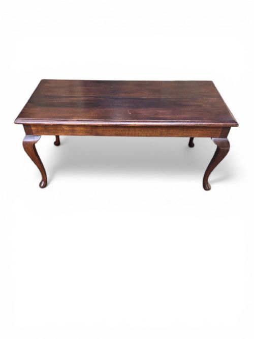 ANTIQUE SOLID OAK COFFEE TABLE CABRIOLE LEGS C1910 - ADDITIONAL PHOTO 9