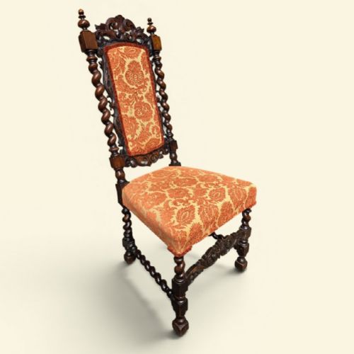 ANTIQUE VICTORIAN BARLEY TWIST DINING CHAIRS SET OF 3 C1850 - ADDITIONAL PHOTO 2