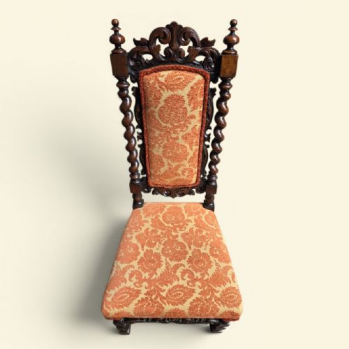 ANTIQUE VICTORIAN BARLEY TWIST DINING CHAIRS SET OF 3 C1850 - ADDITIONAL PHOTO 5