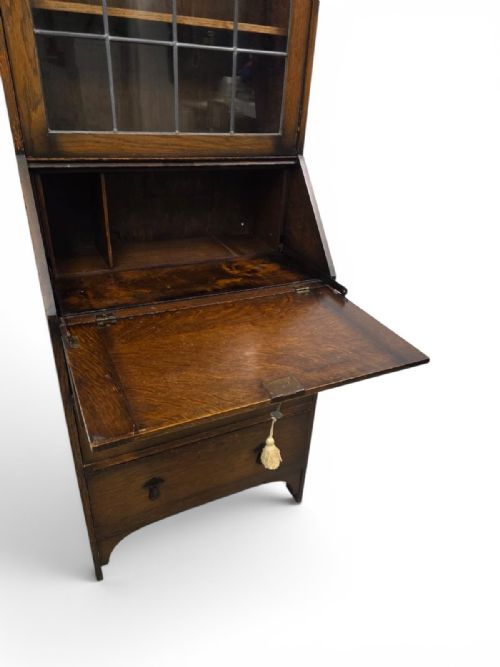 ANTIQUE OAK BUREAU BOOKCASE BY CWS C1920 - ADDITIONAL PHOTO 6