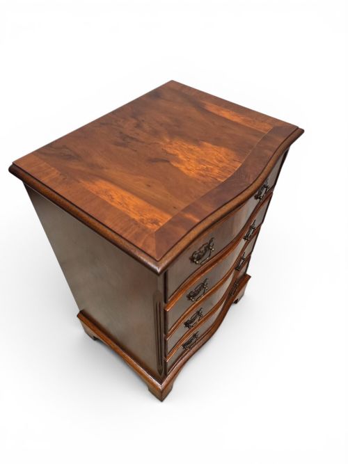 fig 1. Antique Serpentine Bedside Walnut Chest c1940