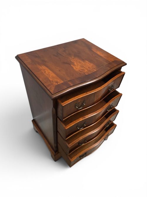 fig 2. Antique Serpentine Bedside Walnut Chest c1940