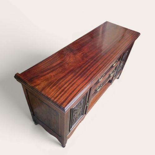 ANTIQUE SOLID MAHOGANY SIDEBOARD M D MILLER SONS NOTTINGHAM C1920 - ADDITIONAL PHOTO 6