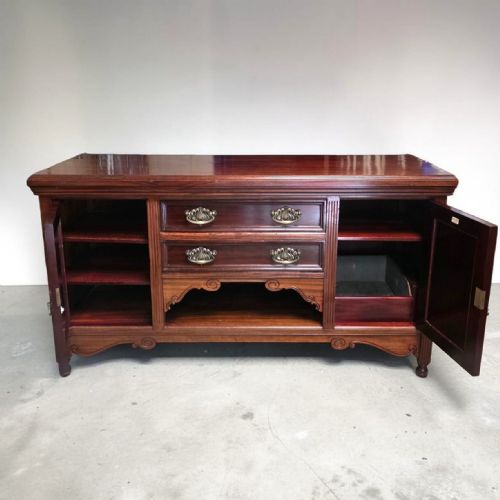 ANTIQUE SOLID MAHOGANY SIDEBOARD M D MILLER SONS NOTTINGHAM C1920 - ADDITIONAL PHOTO 14