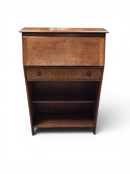 ANTIQUE BUREAU OAK WOOD C1930 - ADDITIONAL PHOTO 1