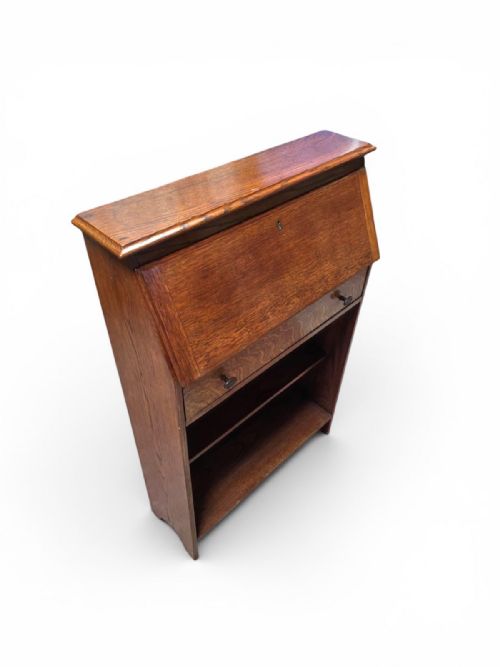ANTIQUE BUREAU OAK WOOD C1930 - ADDITIONAL PHOTO 4