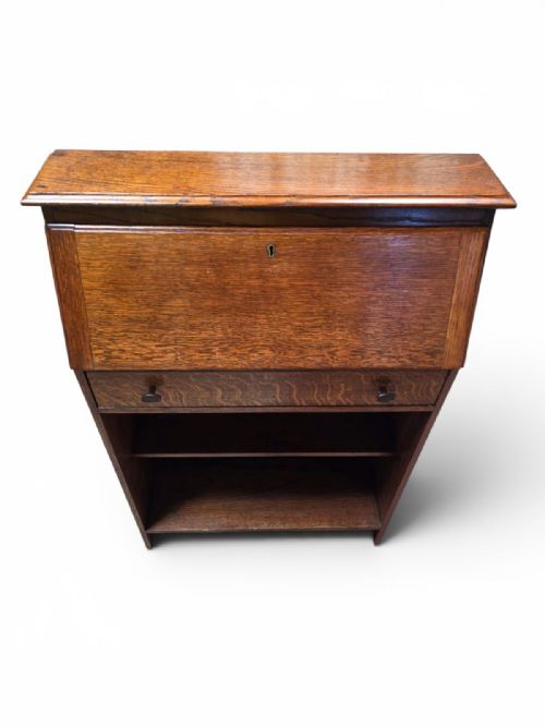 ANTIQUE BUREAU OAK WOOD C1930 - ADDITIONAL PHOTO 5