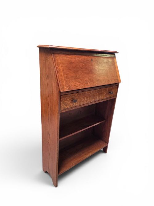 ANTIQUE BUREAU OAK WOOD C1930 - ADDITIONAL PHOTO 6