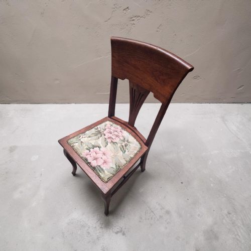 VINTAGE EDWARDIAN ART NOUVEAU SIDE CHAIR C1920 - ADDITIONAL PHOTO 3