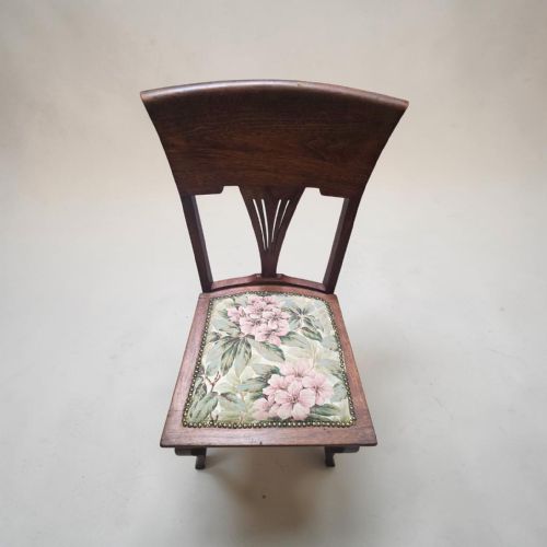 VINTAGE EDWARDIAN ART NOUVEAU SIDE CHAIR C1920 - ADDITIONAL PHOTO 4