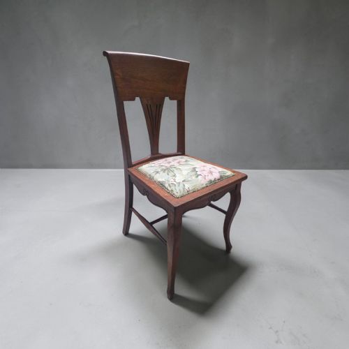 VINTAGE EDWARDIAN ART NOUVEAU SIDE CHAIR C1920 - ADDITIONAL PHOTO 6
