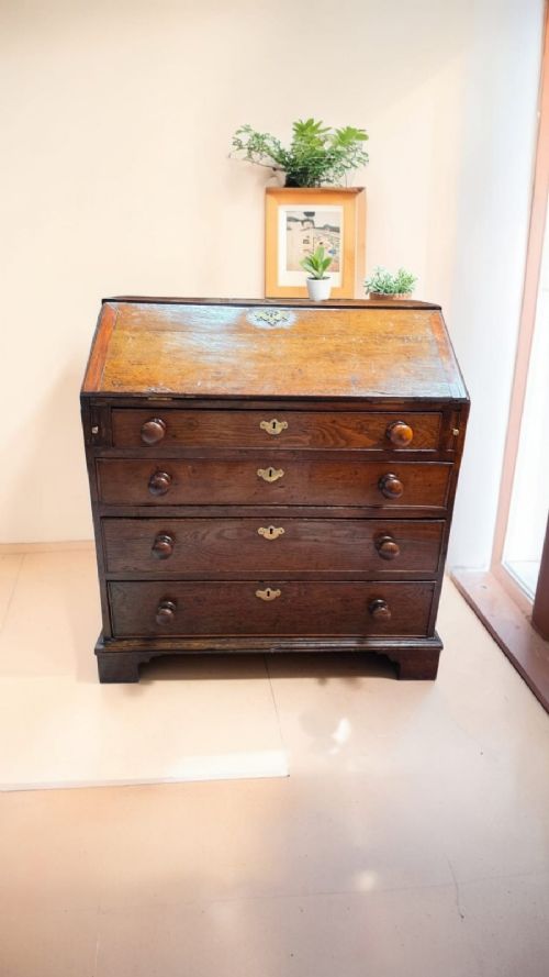 ANTIQUE VICTORIAN STYLE OAK BUREAU DESK C1860