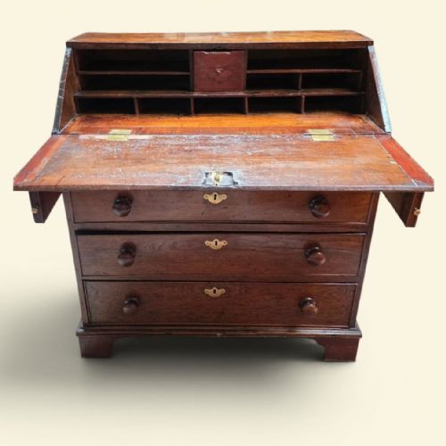 ANTIQUE VICTORIAN STYLE OAK BUREAU DESK C1860 - ADDITIONAL PHOTO 1