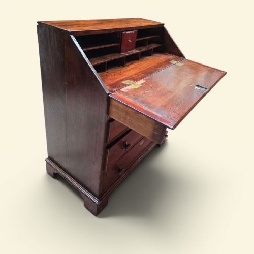 ANTIQUE VICTORIAN STYLE OAK BUREAU DESK C1860 - ADDITIONAL PHOTO 3