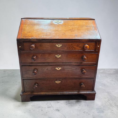 ANTIQUE VICTORIAN STYLE OAK BUREAU DESK C1860 - ADDITIONAL PHOTO 5