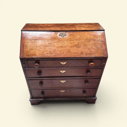 ANTIQUE VICTORIAN STYLE OAK BUREAU DESK C1860 - ADDITIONAL PHOTO 7