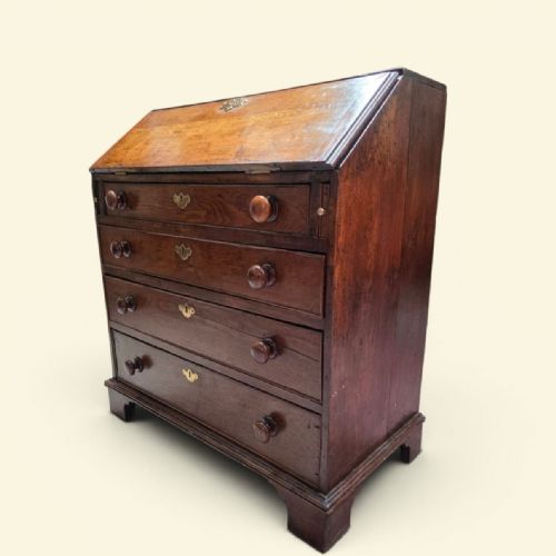 ANTIQUE VICTORIAN STYLE OAK BUREAU DESK C1860 - ADDITIONAL PHOTO 8