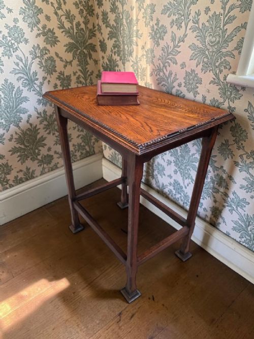 Antique Edwardian Oak Side Table  C1910