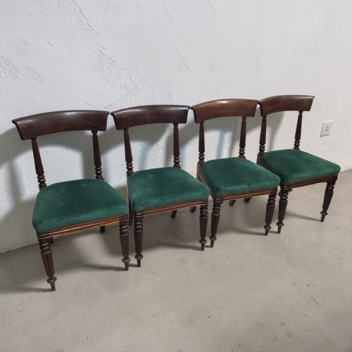 Antique Victorian Mahogany Dining Chairs  Set of Four   C1860
