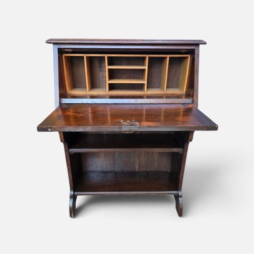 fig 2. Antique Edwardian Oak Bureau c1920