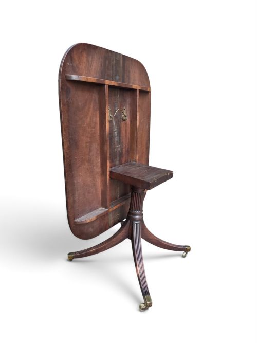 Antique Mahogany Regency Style Tilt Top Dining Table  C.1890
