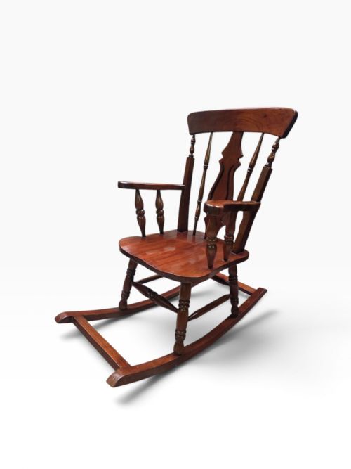 Antique Victorian Mahogany Windsor Rocking Chair  C1890
