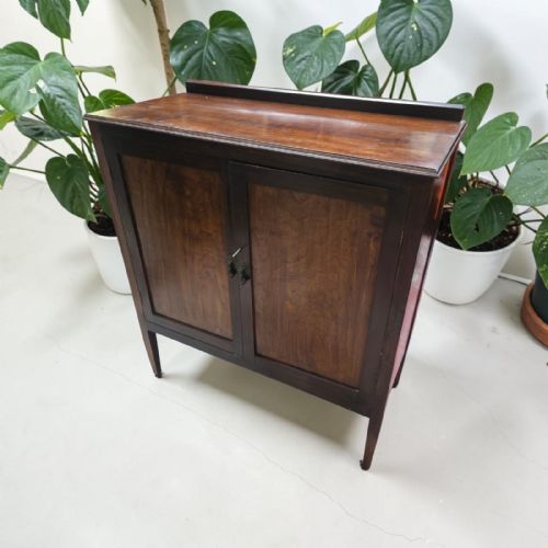 Antique Edwardian Mahogany Cabinet  Original Key  C1900