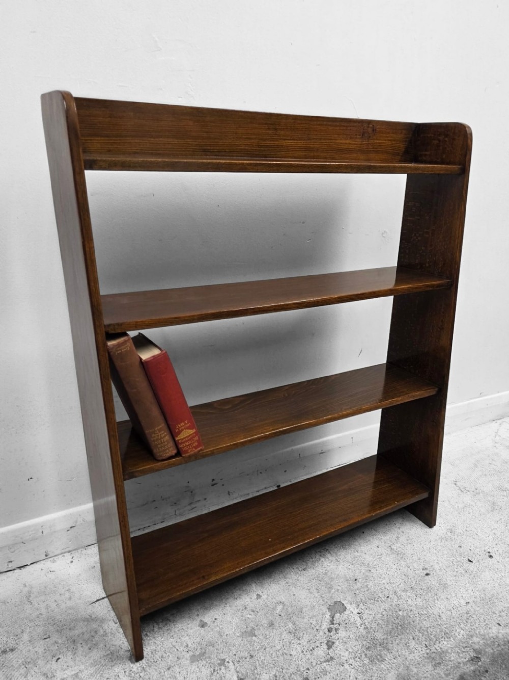 Antique Open Bookcase  Solid Wood  c1940