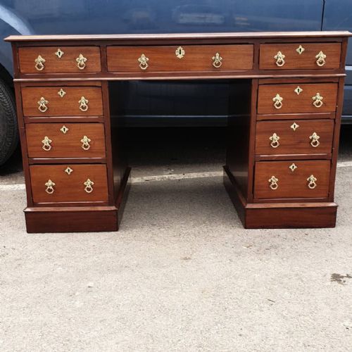 Quality Antique Mahogany 3 Part Desk of Medium Size .