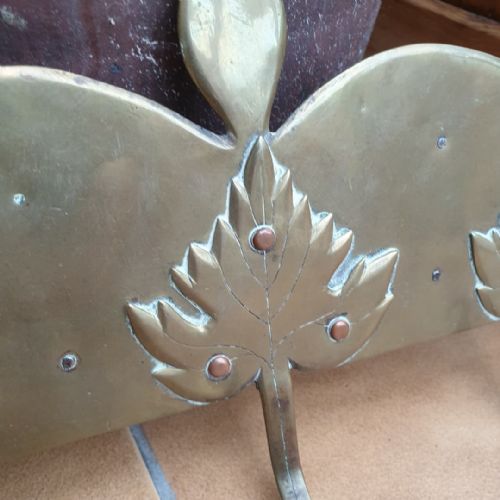 fig 1. A SCARCE SCOTTISH BRASS ARTS AND CRAFTS WALL COAT HANGER