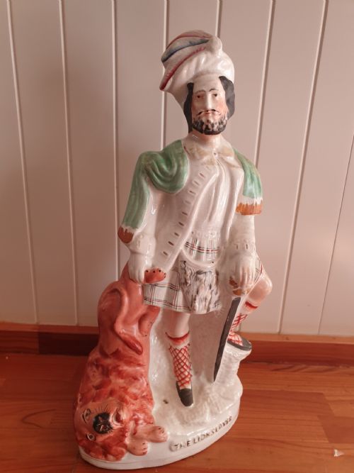 Massive Mid 19thc Staffordshire Figure of the Lion Slayer