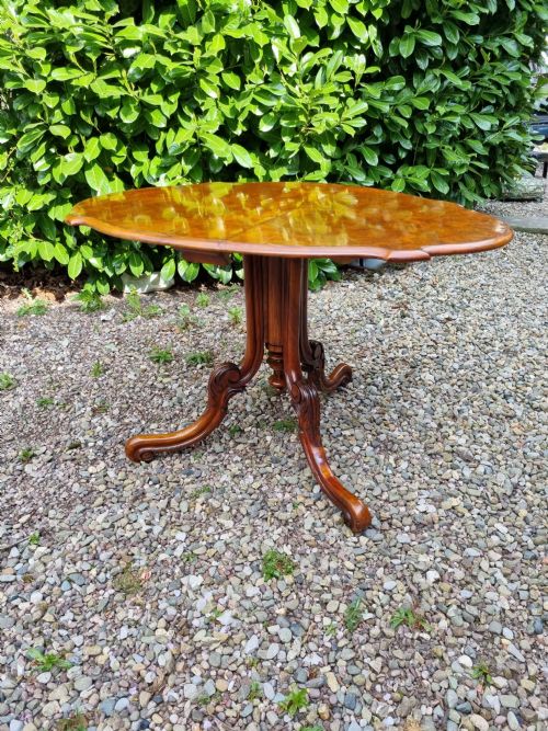UNUSUAL ORIGINAL 19THCENTURY WALNUT OCCASIONAL TABLE - ADDITIONAL PHOTO 6