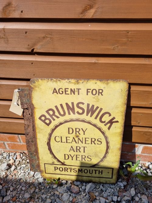 Large Double Sided Enamel Sign