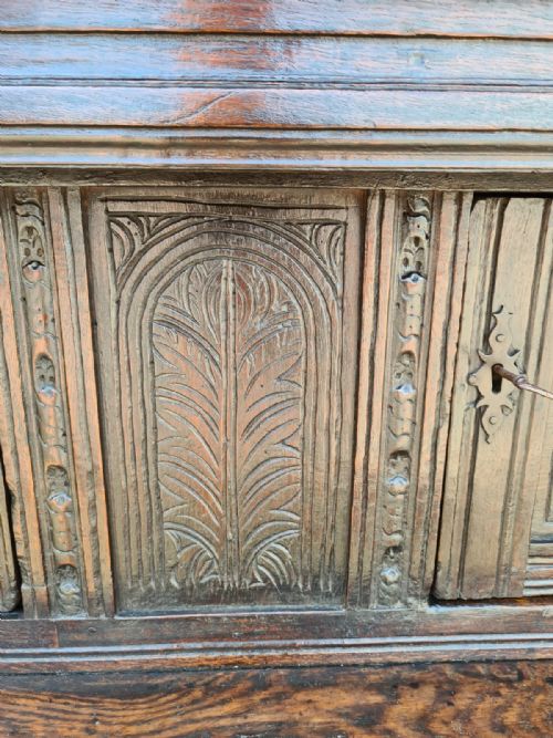 fig 2. SMALL 17TH CENTURY CARVED TWO TIER BUFFET