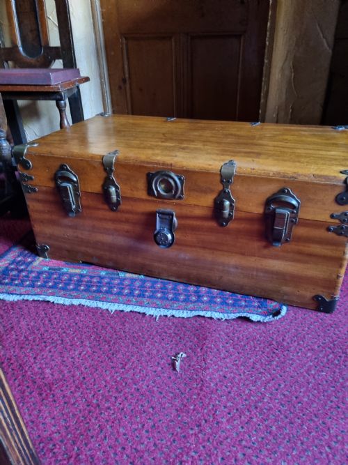 Anglo Chinese Camphorwood Military Trunk /Chest