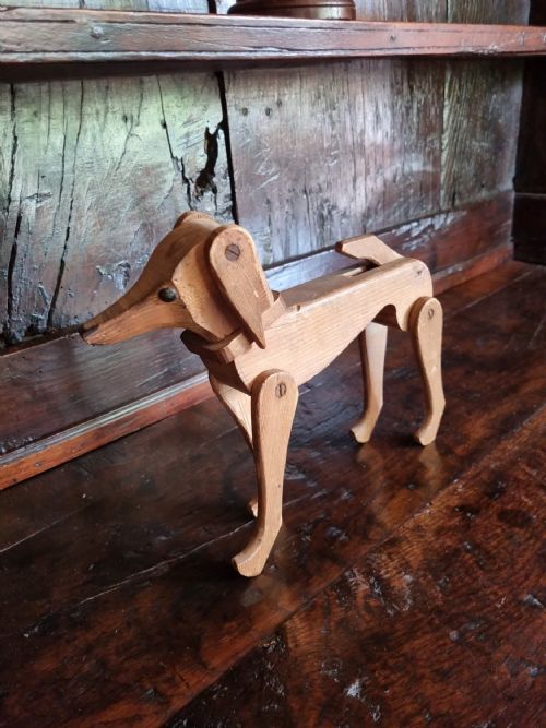 Antique French Artists Model of an Articulated Dog