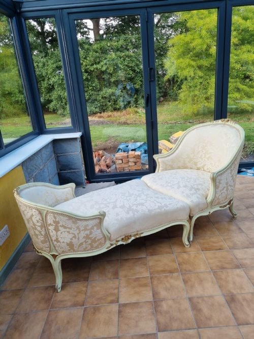 Superb 19th C Duchesse Brisee 2 Part Settee 
