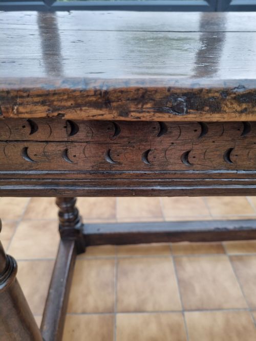 fig 1. SMALL POST TUDOR 17THC OAK SERVING TABLE
