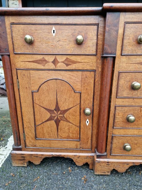 fig 1. UNIQUE 19TH CENTURY ANGLESEY OAK AND MAHOGANY DECORATED WELSH DRESSER