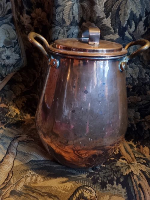 Large 19thc Country House Copper Stock Pot (Seamed)