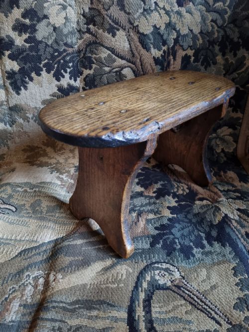 A 19th C Rustic Elm Stool.of Good Colour