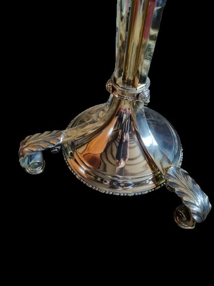fig 1. ANTIQUE BRASS ADAMS STYLE EXTENDABLE STANDARD LAMP
