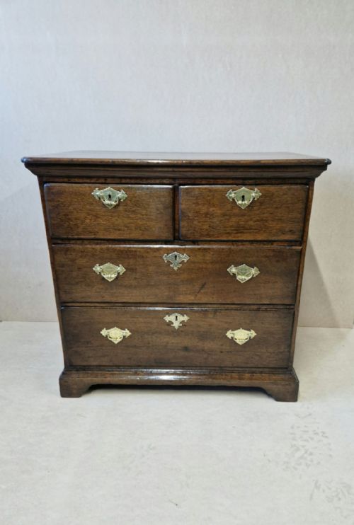 Tiny 18th C Original Oak Chest of Drawers