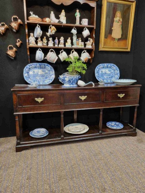 18thc Mid/south Wales Oak Potboard Dresser Base
