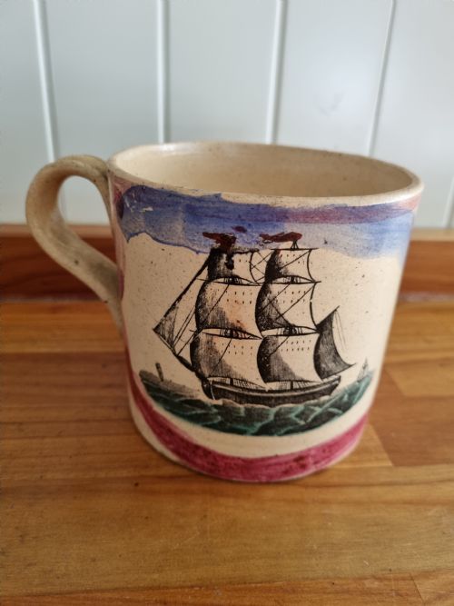 A Good Rare Early Sunderland Lustre Pottery Mug.
