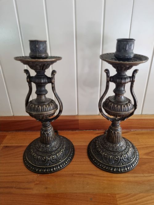 fig 1. PAIR OF LATE 19THC ROCOCO BRASS GIMBAL WALL CANDLE LIGHTS