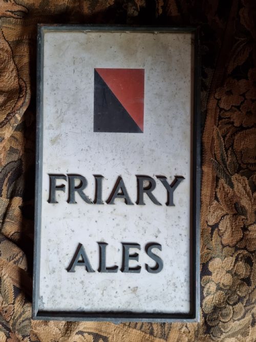 A Good Enamel Advertising  Beer Panel for Friory Ales
